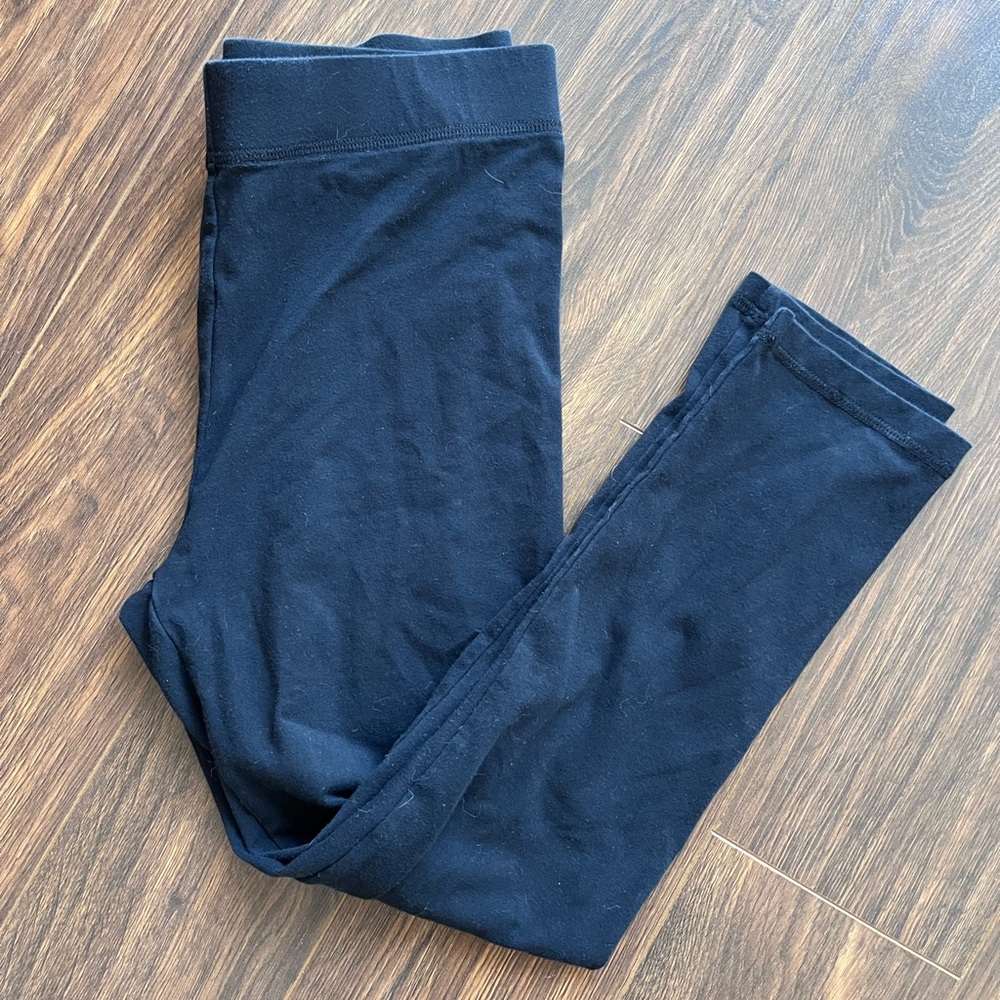 Black Cotton Capri Leggings, Woman’s Large